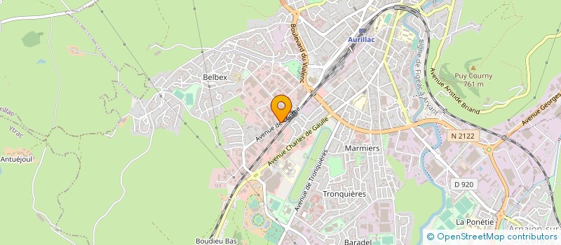 localisation de l'entreprise SCE DEPARTEMENTAL INCENDIE ET SECOURS à AURILLAC