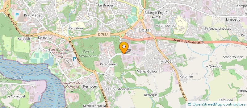 localisation de l'entreprise SCE DEPARTEMENTAL INCENDIE ET SECOURS à QUIMPER