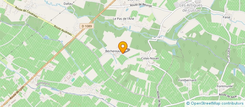 localisation de l'entreprise SCE JEAN MICHEL BERTRAND  LES ARTIGUES-DE-LUSSAC