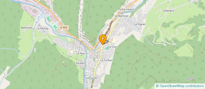 localisation de l'entreprise SCE SOINS INFIRMIERS A DOMICILE SSIAD TO à THONES