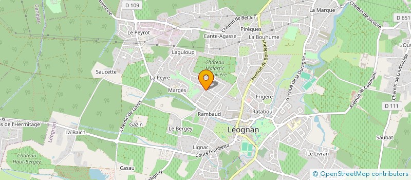 localisation de l'entreprise SCE VITICOLE HERITIERS DUBOS à LEOGNAN
