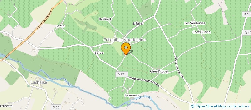 localisation de l'entreprise SCEA A.JULLIEN à CRITEUIL-LA-MAGDELEINE