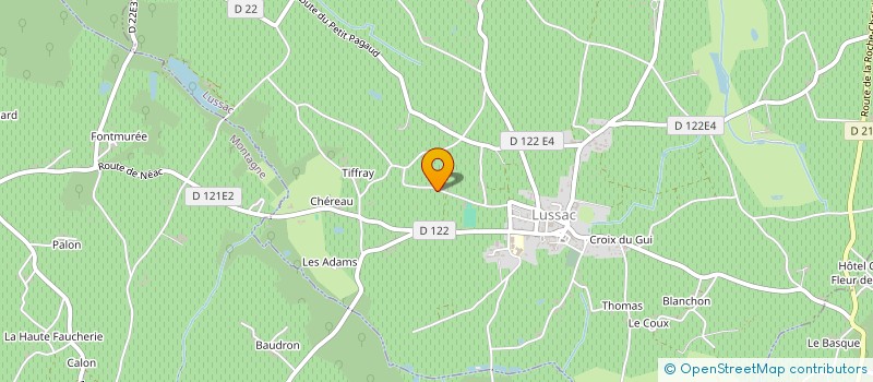 localisation de l'entreprise SCEA ANDRE CHATENOUD à LUSSAC