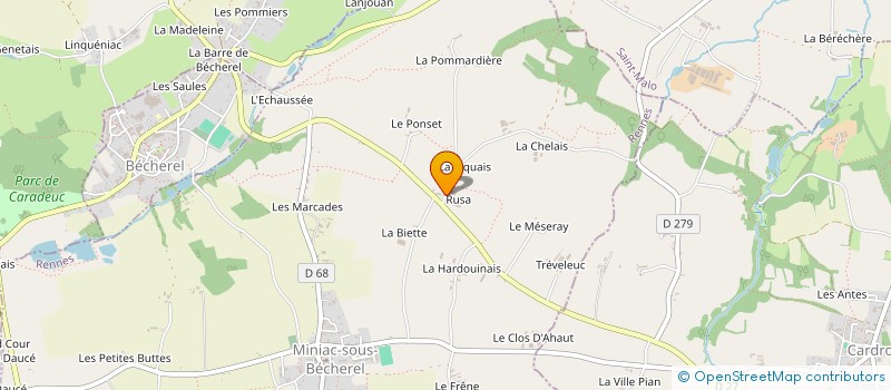 localisation de l'entreprise SCEA AR PEMOC'H BREIZ à MINIAC-SOUS-BECHEREL