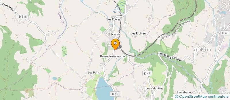 localisation de l'entreprise SCEA ASTRAGALE  LA FREISSINOUSE