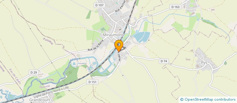 localisation de l'entreprise SCEA AVICOLE DE L'ANCRE à MIRAUMONT