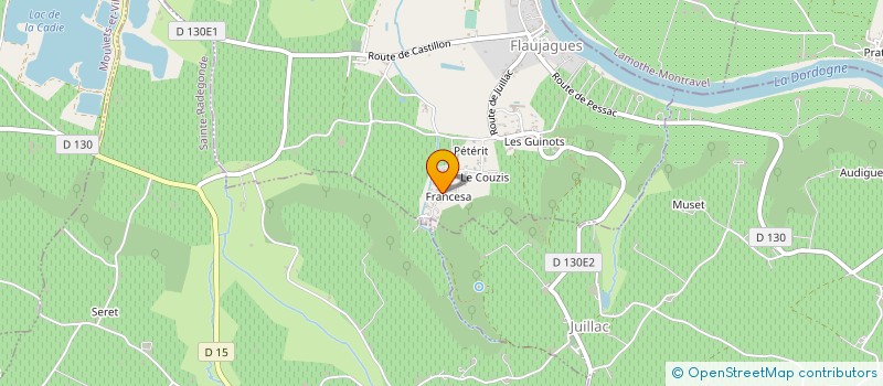 localisation de l'entreprise SCEA BATAILLE REBIERE  FLAUJAGUES