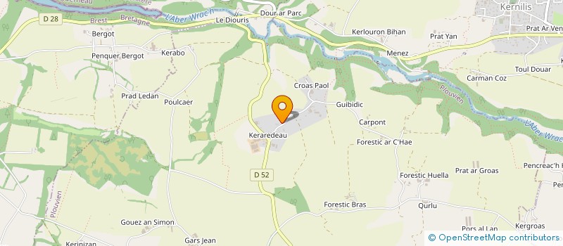 localisation de l'entreprise SCEA BERGOT à PLOUVIEN