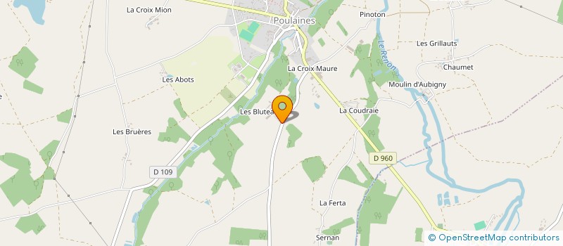 localisation de l'entreprise SCEA BY LES BLUTEAUX à POULAINES