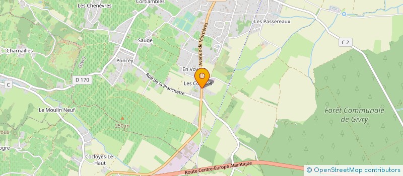 localisation de l'entreprise SCEA CHAMP DE LA DAME à GIVRY