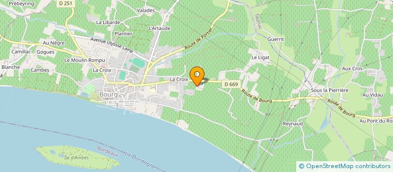 localisation de l'entreprise SCEA CHATEAU GROS MOULIN  BOURG