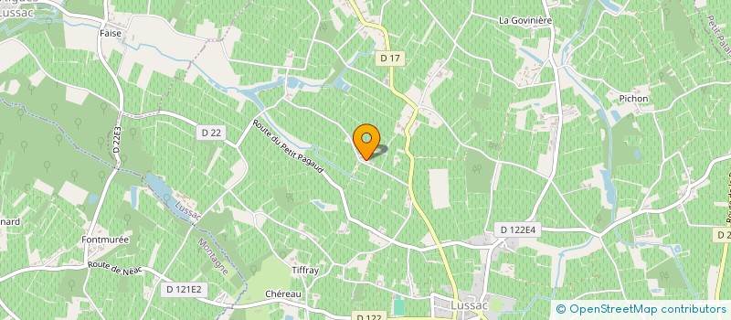 localisation de l'entreprise SCEA CHATEAU LA GRANDE CLOTTE à LUSSAC