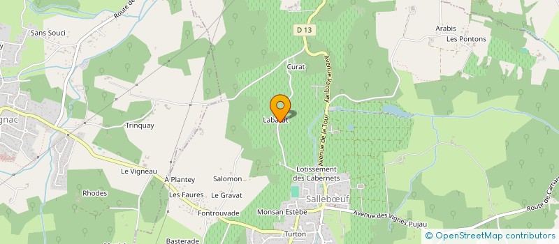 localisation de l'entreprise SCEA CHATEAU LALANDE LABATUT  SALLEBUF