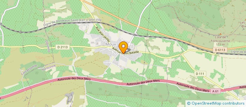 localisation de l'entreprise SCEA CHATEAU MANSENOBLE  MOUX