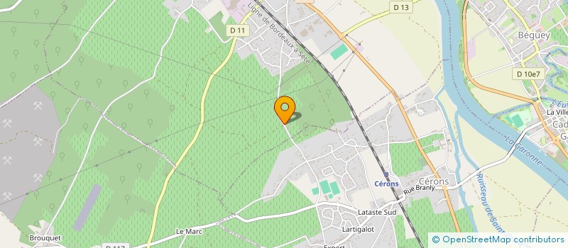 localisation de l'entreprise SCEA CHATEAU PEYRAGUE  PODENSAC