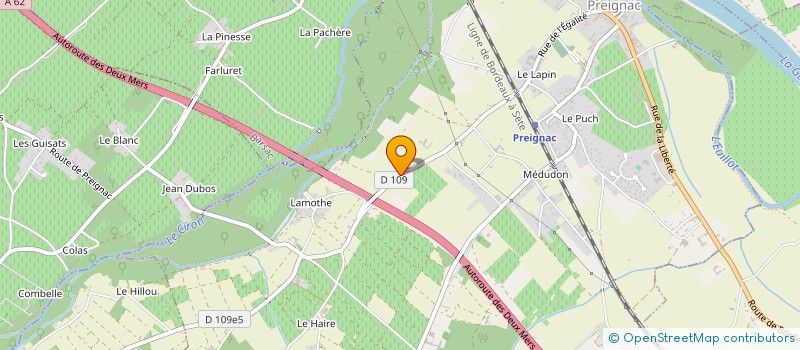 localisation de l'entreprise SCEA CHATEAU SAHUC  PREIGNAC