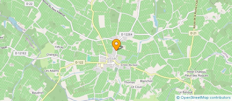 localisation de l'entreprise SCEA CHATEAU VIGNON  LUSSAC