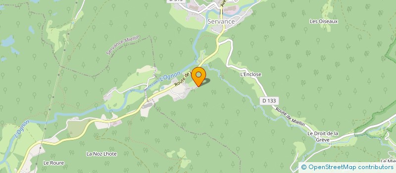 localisation de l'entreprise SCEA CHEVRERIE DES BOIS PATURES  SERVANCE-MIELLIN