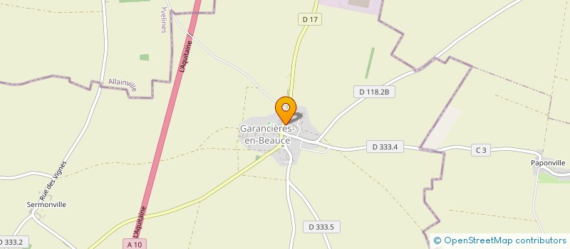localisation de l'entreprise SCEA COLLET GILBERT à GARANCIERES-EN-BEAUCE