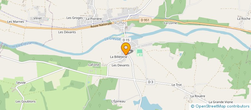 localisation de l'entreprise SCEA D'ANGUYENNE à RUFFEC