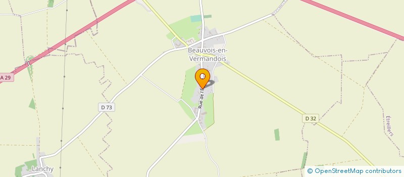 localisation de l'entreprise SCEA DE BELLEVUE  BEAUVOIS-EN-VERMANDOIS