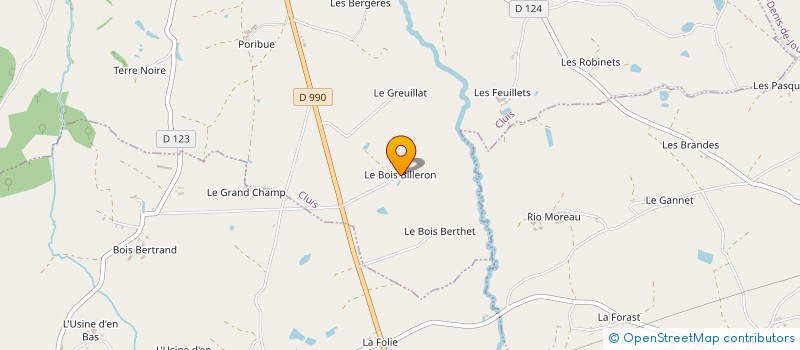 localisation de l'entreprise SCEA DE BOIS BILLERON à CLUIS