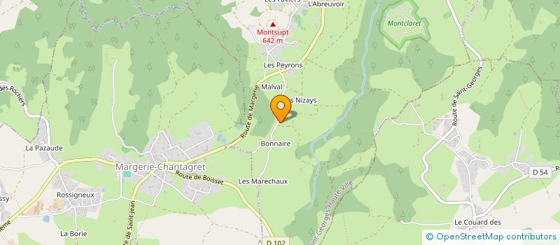 localisation de l'entreprise SCEA DE BONNAIR  SAINT-GEORGES-HAUTE-VILLE