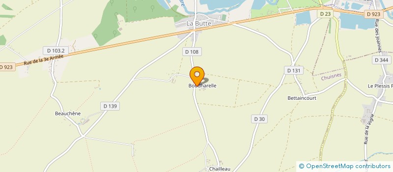 localisation de l'entreprise SCEA DE BOUDHARELLE à CHUISNES
