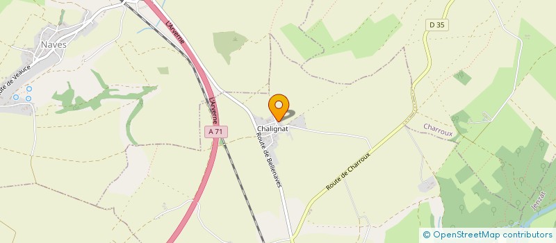 localisation de l'entreprise SCEA DE CHALIGNAT à SAINT-BONNET-DE-ROCHEFORT