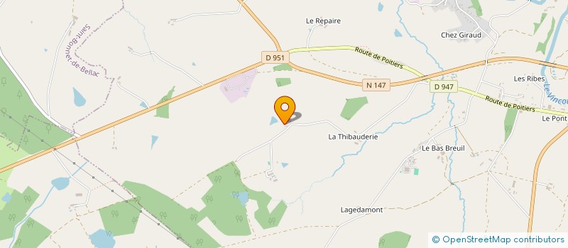 localisation de l'entreprise SCEA DE CHAUME à PEYRAT-DE-BELLAC