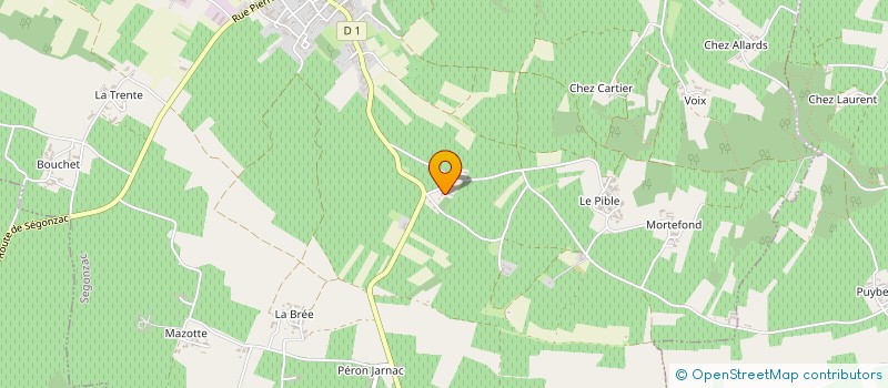 localisation de l'entreprise SCEA DE CHEZ BILHOUET à SEGONZAC