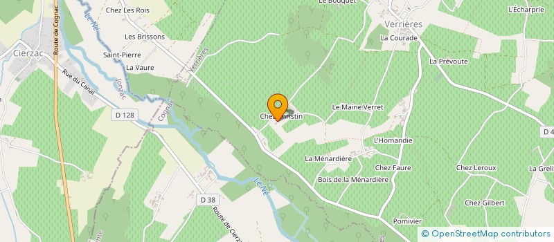 localisation de l'entreprise SCEA DE CHEZ CHRISTIN à VERRIERES