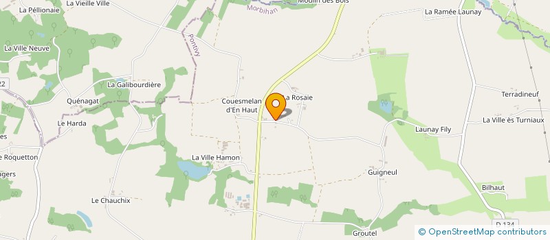 localisation de l'entreprise SCEA DE COUESMELAN  MENEAC