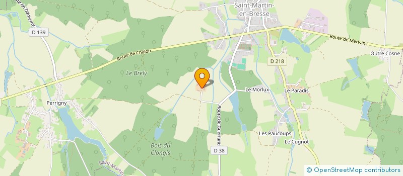 localisation de l'entreprise SCEA DE CREMELON à SAINT-MARTIN-EN-BRESSE