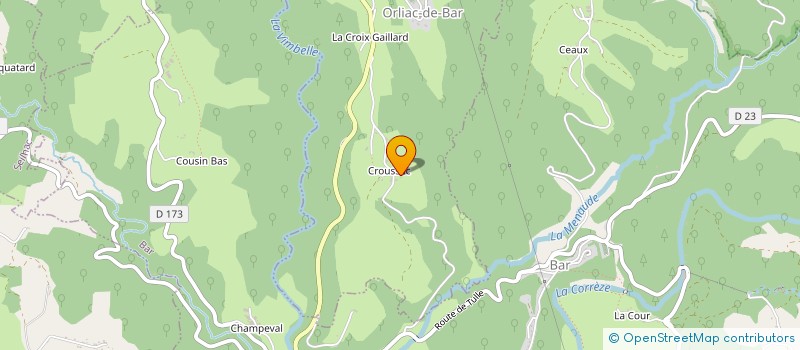 localisation de l'entreprise SCEA DE CROUSSAC à ORLIAC-DE-BAR
