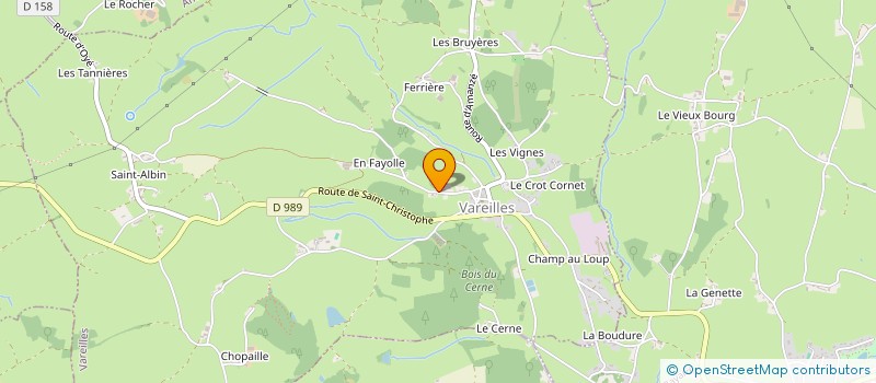 localisation de l'entreprise SCEA DE FAYOLLE à VAREILLES