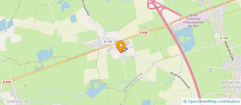 localisation de l'entreprise SCEA DE FONTANNES  CHALAIN-LE-COMTAL