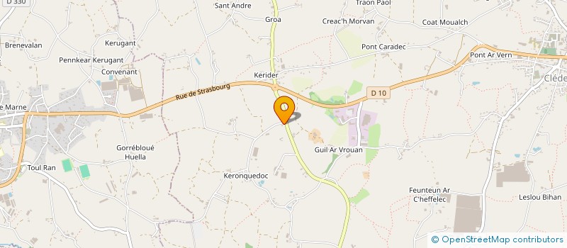 localisation de l'entreprise SCEA DE FOURGUELLEN à CLEDER