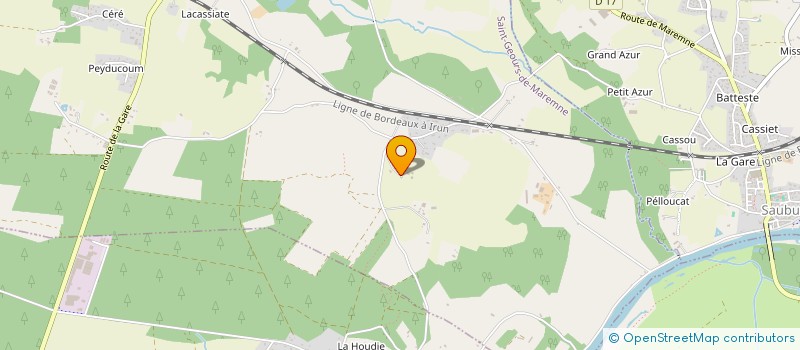 localisation de l'entreprise SCEA DE HOUSSAT  SAINT-GEOURS-DE-MAREMNE