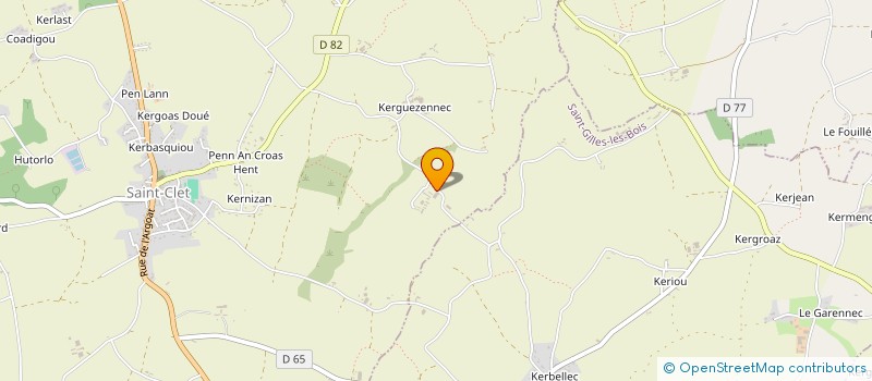 localisation de l'entreprise SCEA DE KERBIQUET  SAINT-CLET