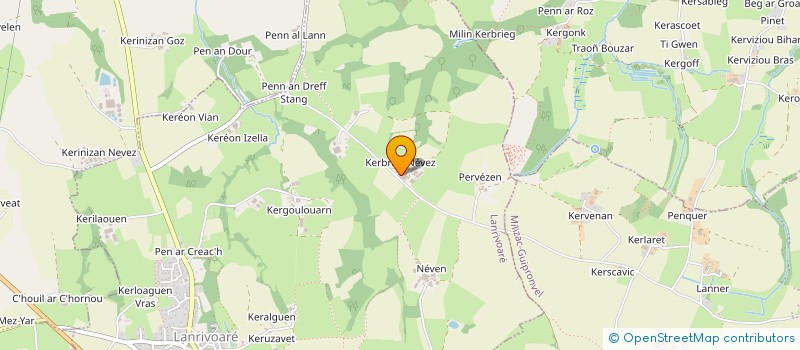 localisation de l'entreprise SCEA DE KERBRIEC à LANRIVOARE
