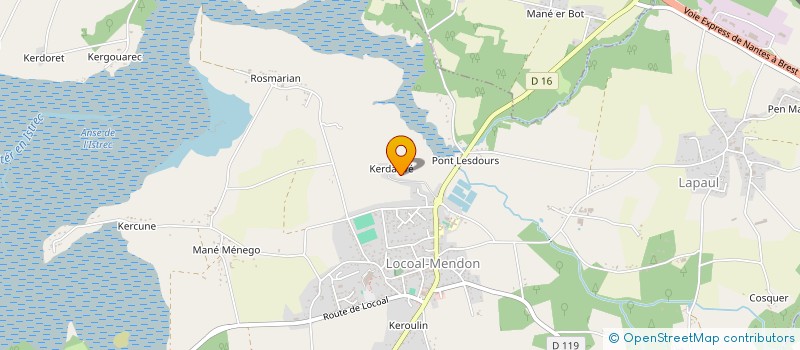 localisation de l'entreprise SCEA DE KERDANVE à LOCOAL-MENDON