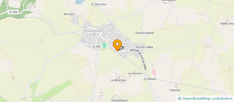 localisation de l'entreprise SCEA DE KERFONTAINE à POULLAOUEN