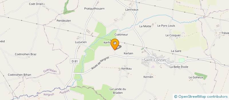 localisation de l'entreprise SCEA DE KERFRAPIC à SAINT-CONNEC