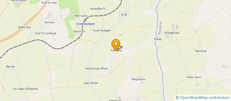 localisation de l'entreprise SCEA DE KERFUBU à PONT-MELVEZ