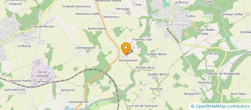 localisation de l'entreprise SCEA DE KERLAOUENAN à DIRINON