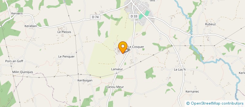 localisation de l'entreprise SCEA DE KERLOURY à PLUZUNET