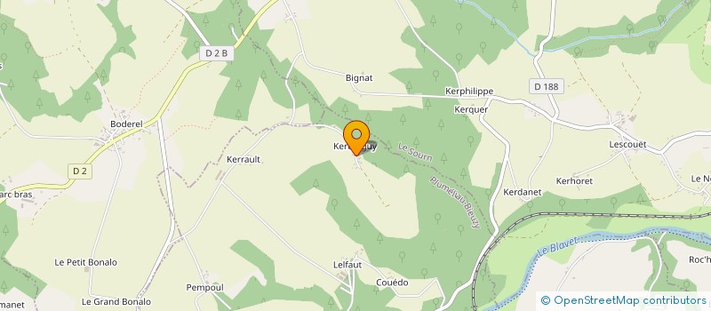 localisation de l'entreprise SCEA DE KERTANGUY à PLUMELIAU-BIEUZY