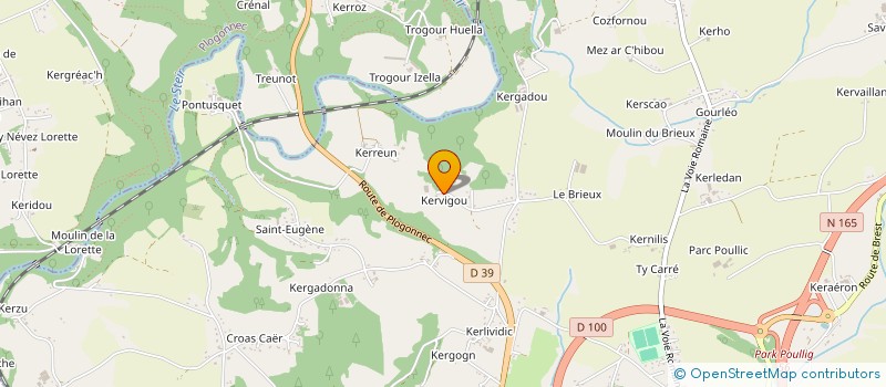 localisation de l'entreprise SCEA DE KERVIGOU  QUIMPER