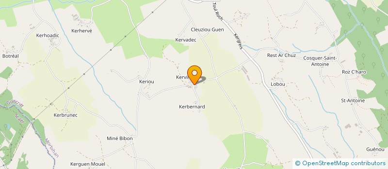 localisation de l'entreprise SCEA DE KERVINIOU à GUISCRIFF